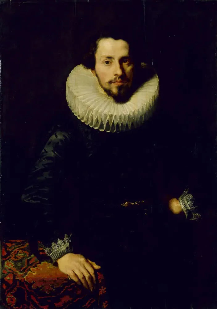 Bir Adamın Masada Portresi - Antoine van Dyck