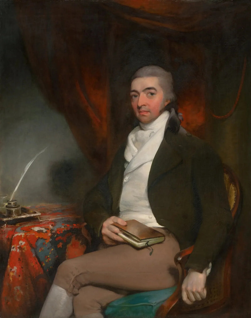 Oturan bir adamın portresi ve bir kitap - Thomas Lawrence