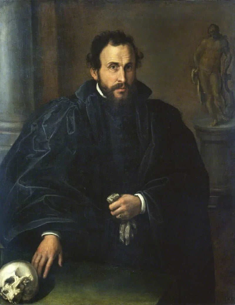 Bir Adamın Kafatasıyla Portresi - Lorenzo Lotto
