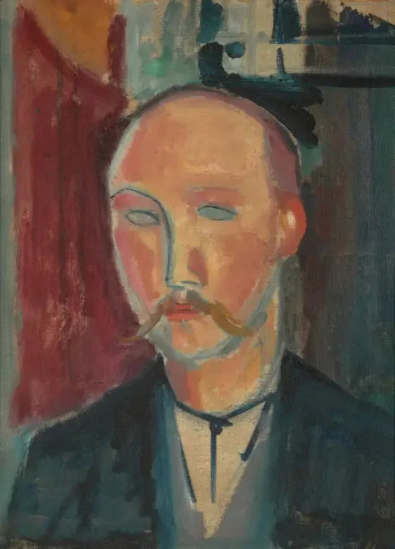 Bıyıklı Bir Adam Portresi - Amedeo Modigliani