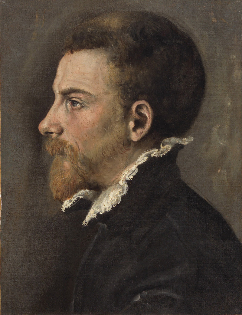 Profilde sakallı bir adam portresi - Annibale Carracci
