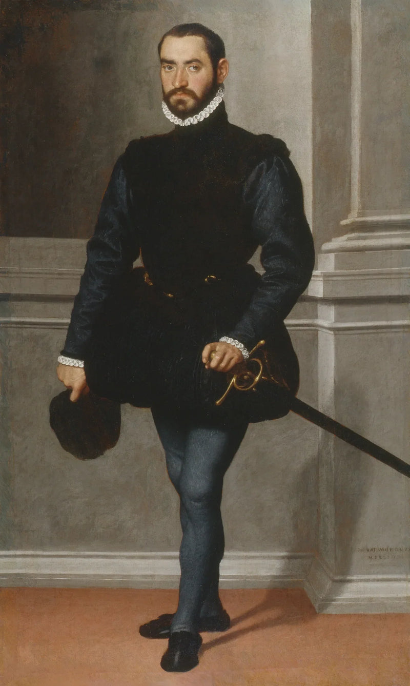Siyah sakallı bir adam portresi - Giovanni Battista Moroni