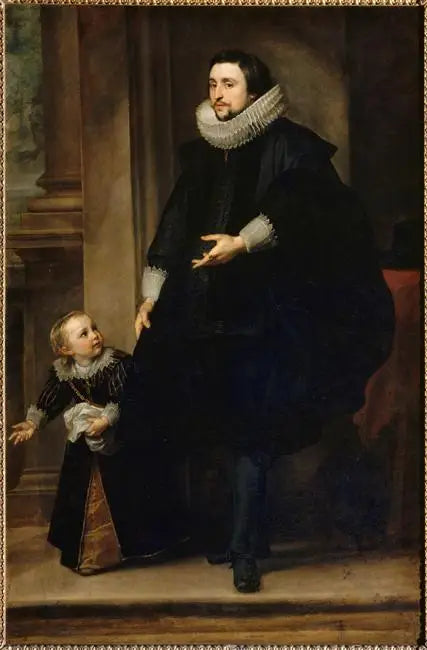 Antoine van Dyck ile Kaliteli Bir Adam ve Oğlunun Portresi
