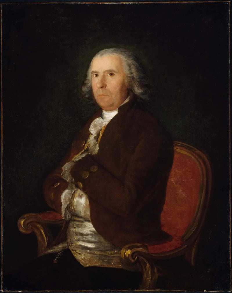 Kahverengi paltolu bir adam portresi - Francisco de Goya