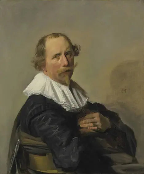Bir Sandalyenin Sırtına Eğilmiş Bir Adamın Portresi - Frans Hals