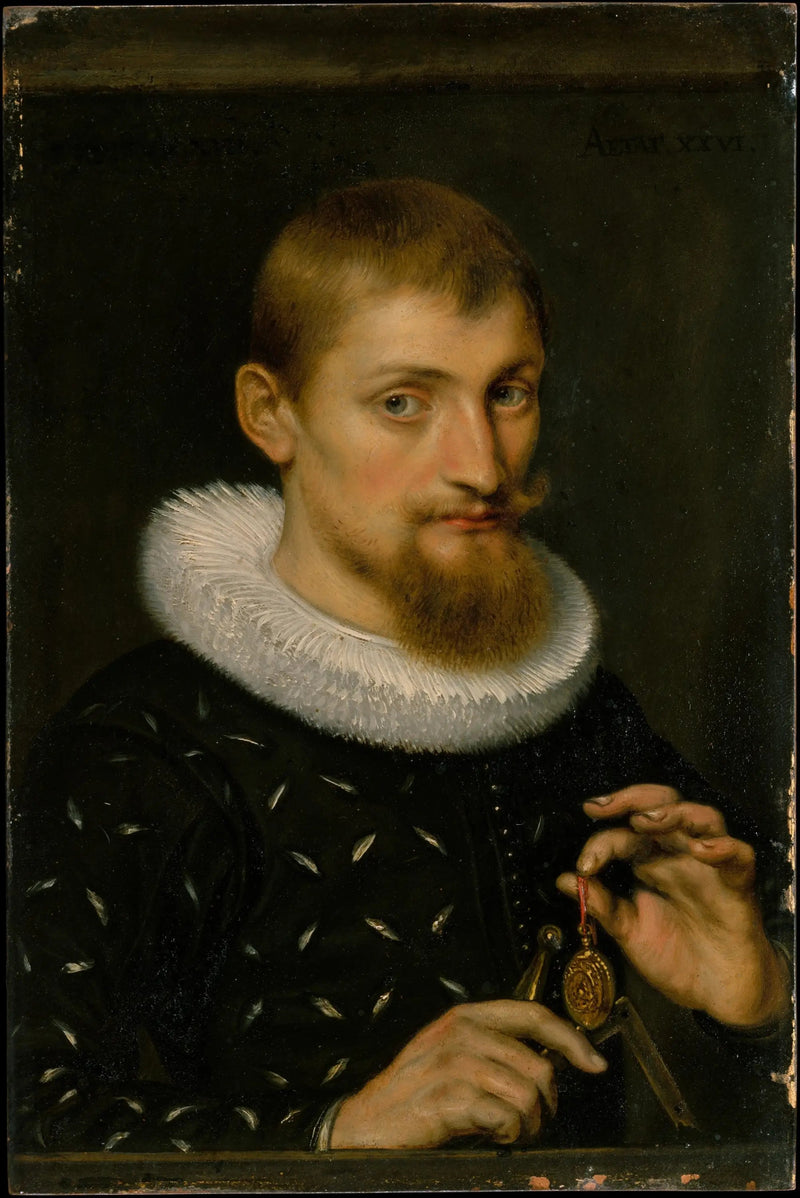 Bir adamın portresi, belki bir mimar veya coğrafyacı - Peter Paul Rubens