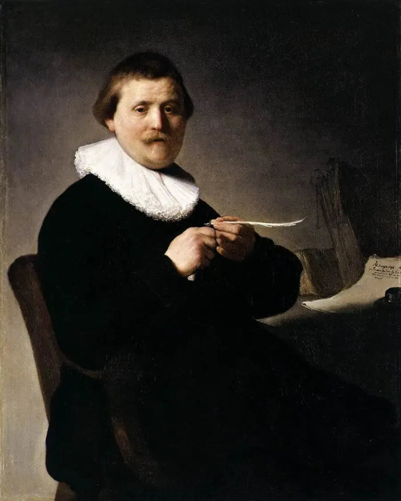 Bir Adamın Kalemini Kesmesi - Rembrandt