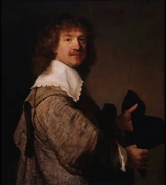 Bir şapka tutan bir adamın portresi - Rembrandt