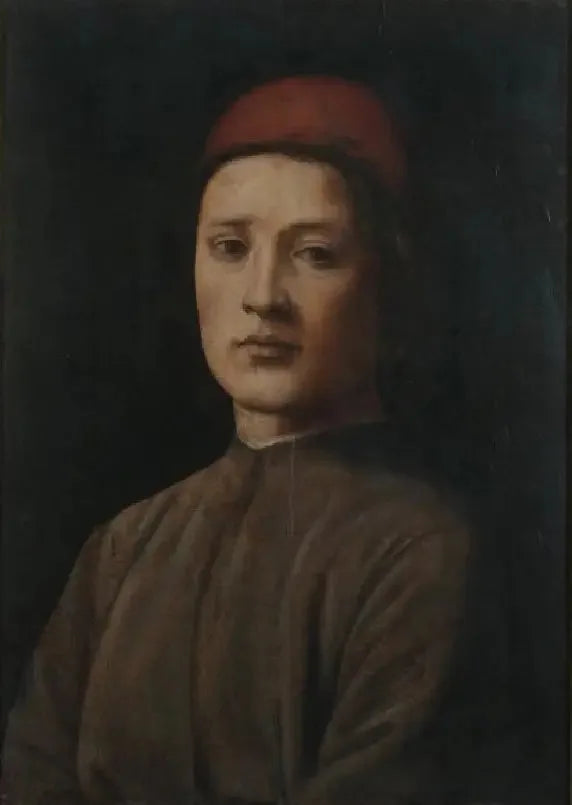 Kırmızı bere giymiş genç bir adamın portresi - Filippino Lippi