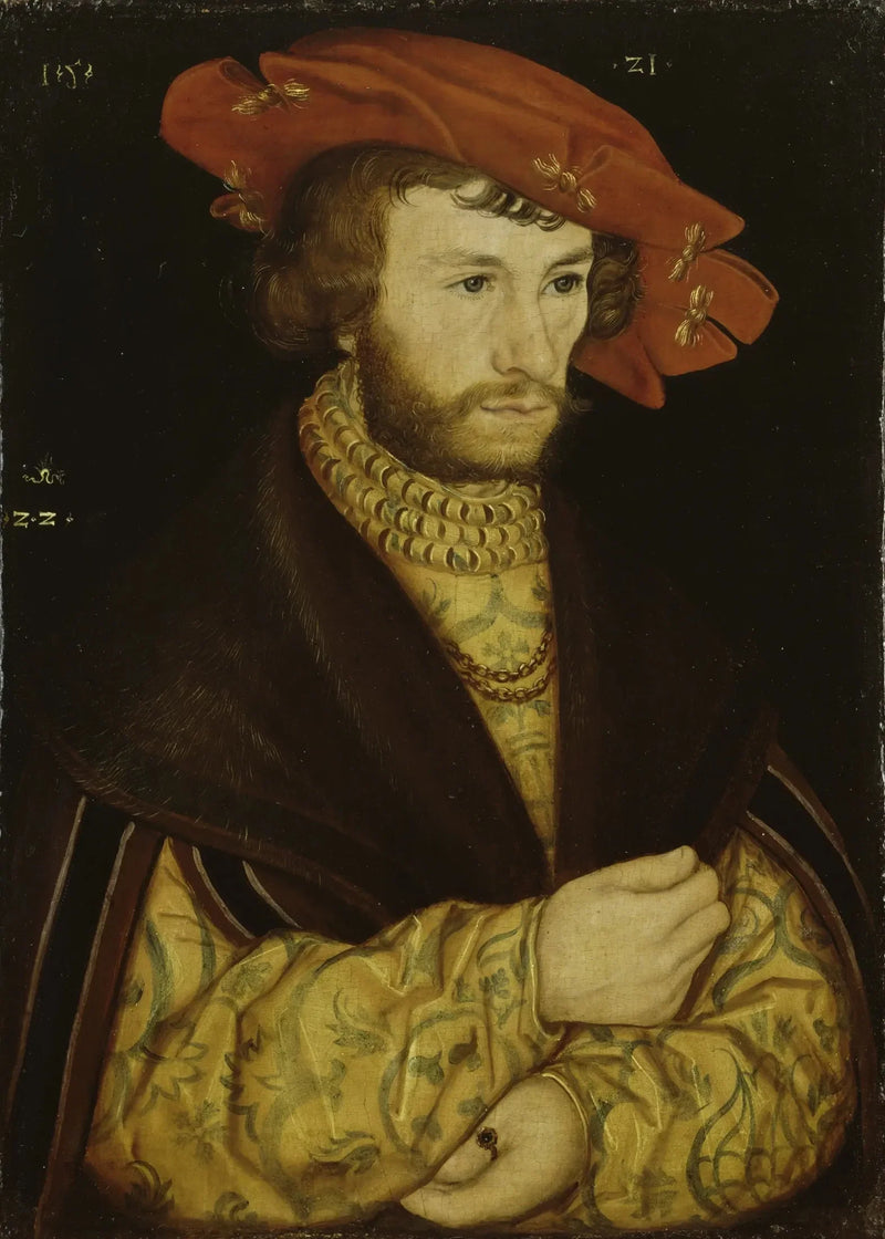 Küçük Bir Adamın Portresi, Sakallı ve Kırmızı Bereli - Lucas Cranach the Elder