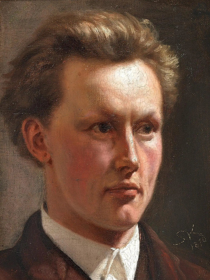 Genç Bir Adamın Portresi. - Peder Severin Krøyer