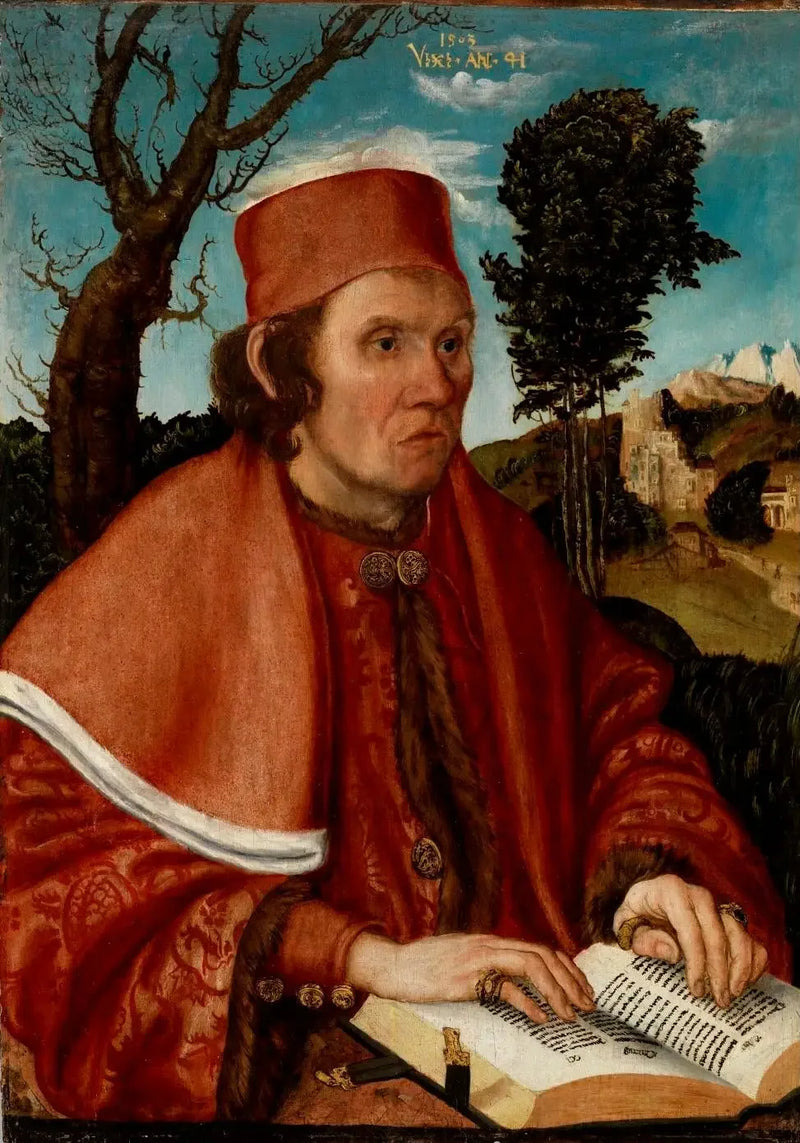 Viyana Üniversitesi rektörü muhtemelen Stephan Reuss, bir hukukçunun portresi - Lucas Cranach the Elder