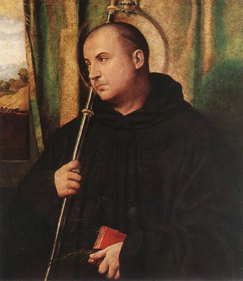Aziz Placidus'ta Benedictin bir rahip portresi - Alessandro Bonvicino