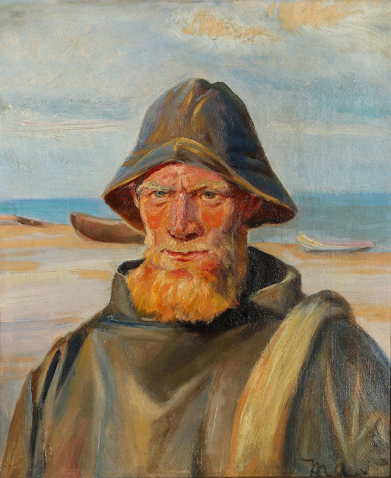 Bir Balıkçının Portresi - Michael Peter Ancher