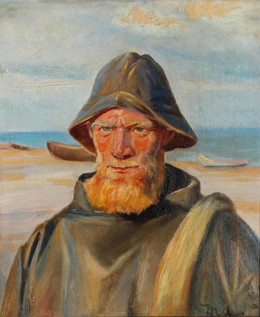 Bir Balıkçının Portresi - Michael Peter Ancher