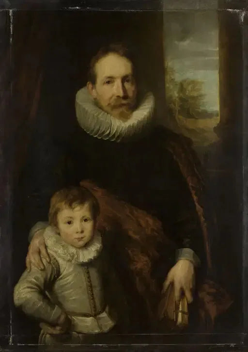 Bir baba ve oğul portresi - Antoine van Dyck