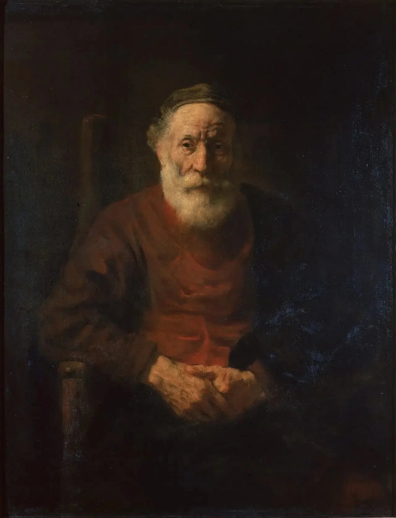 Kırmızı Giysili Yaşlı Adam Portresi - Rembrandt