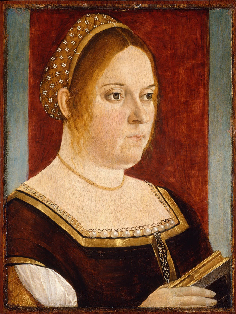Bir Kadın Portresi ve Bir Kitap - Vittore Carpaccio