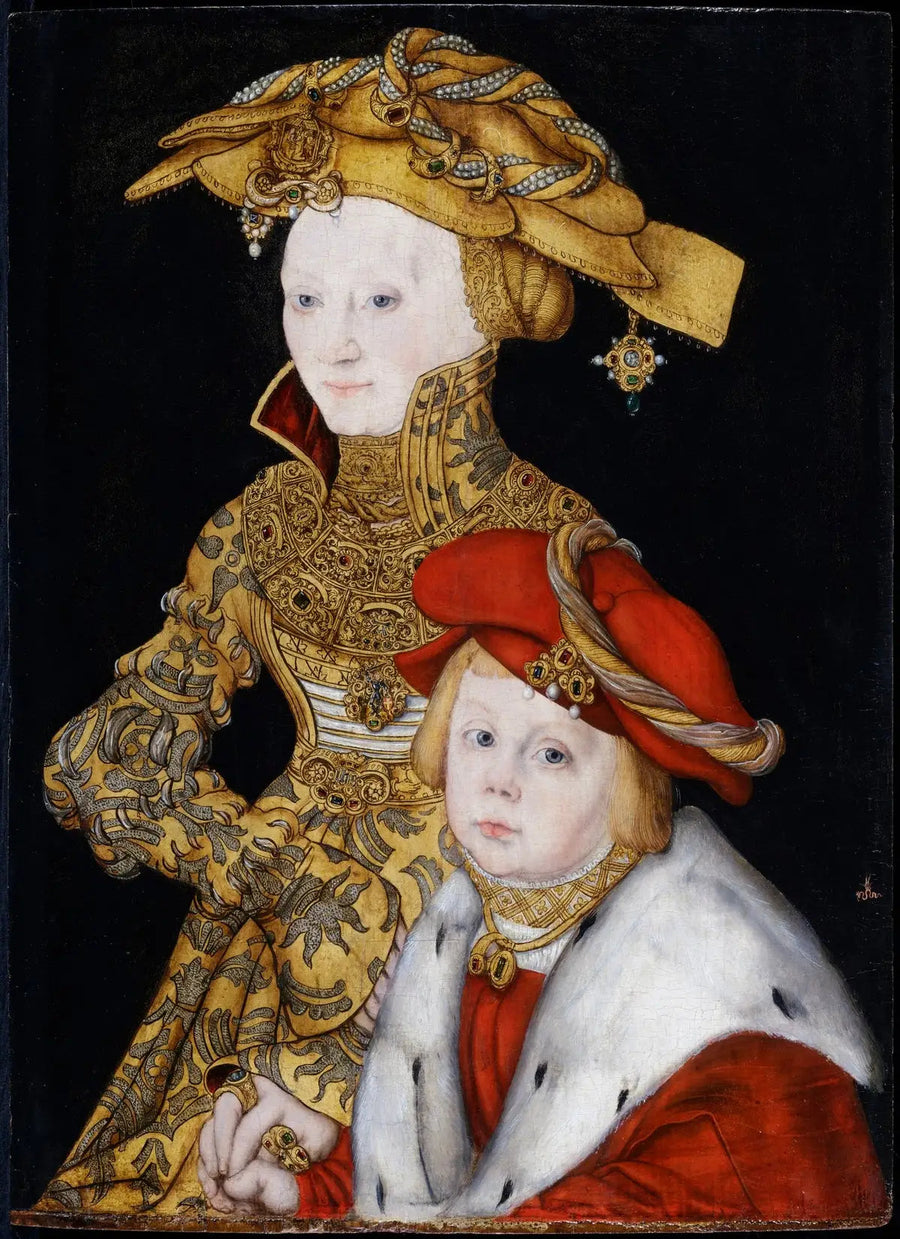 Bir Hanımefendi ve Oğlunun Portresi - Lucas Cranach the Elder