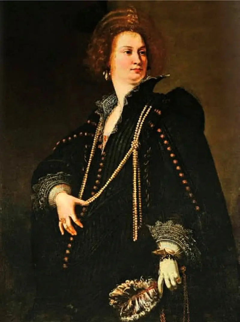 Bir Kadının Elinde Fan Tutarken Portresi - Artemisia Gentileschi