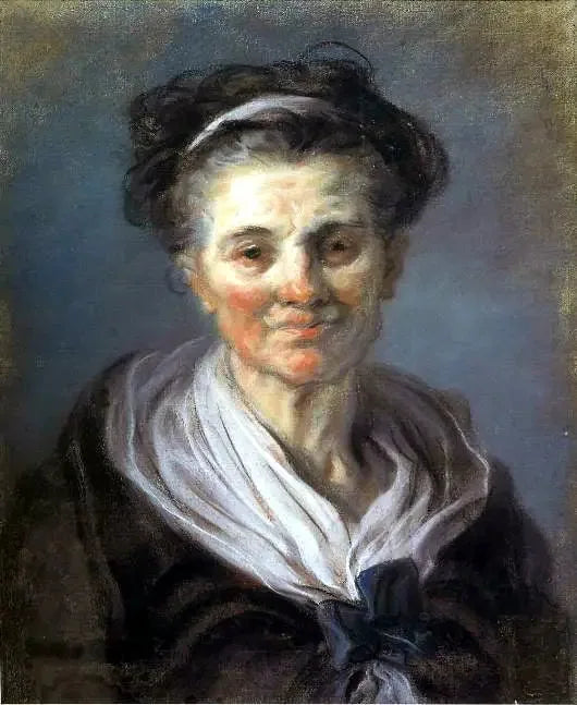 Yaşlı Bir Kadının Portresi - Jean-Honoré Fragonard