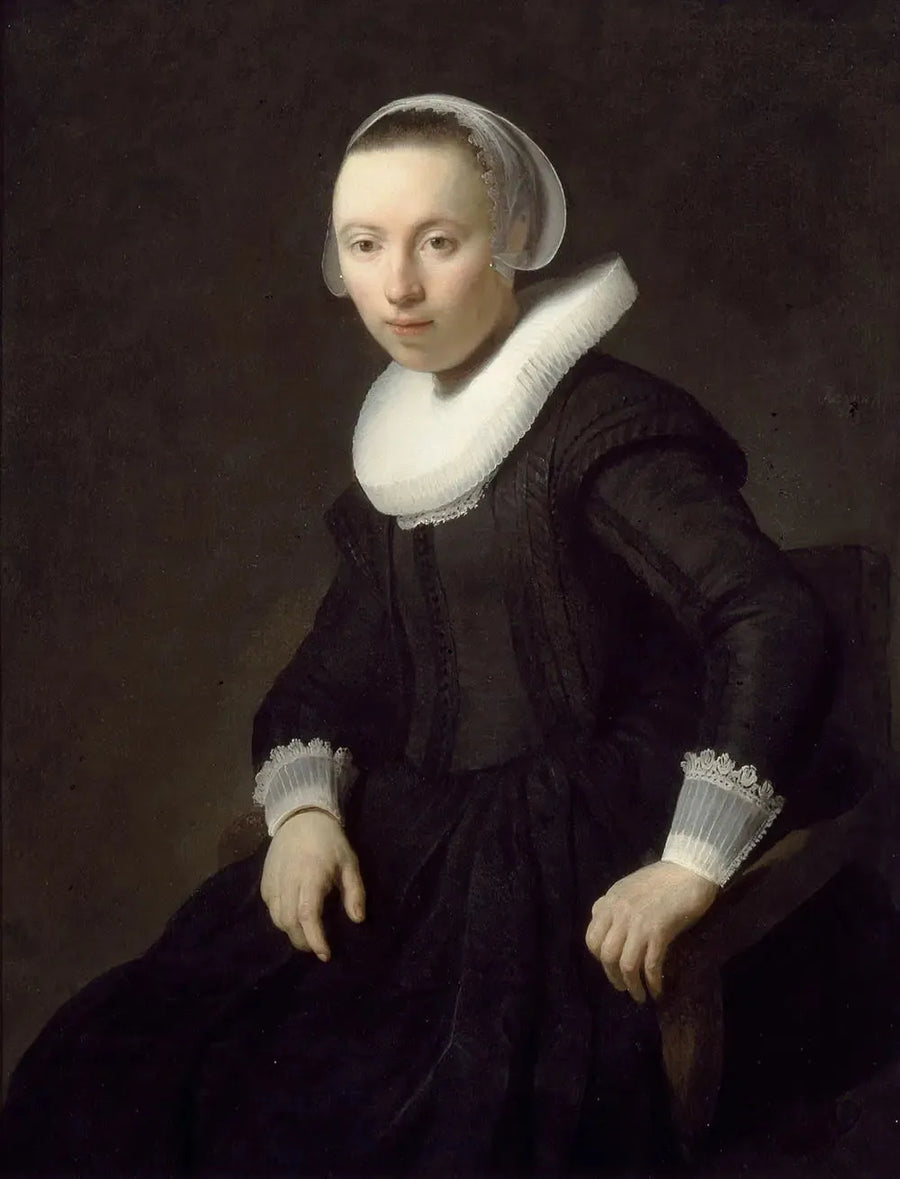 Oturan Bir Kadın Portresi - Rembrandt