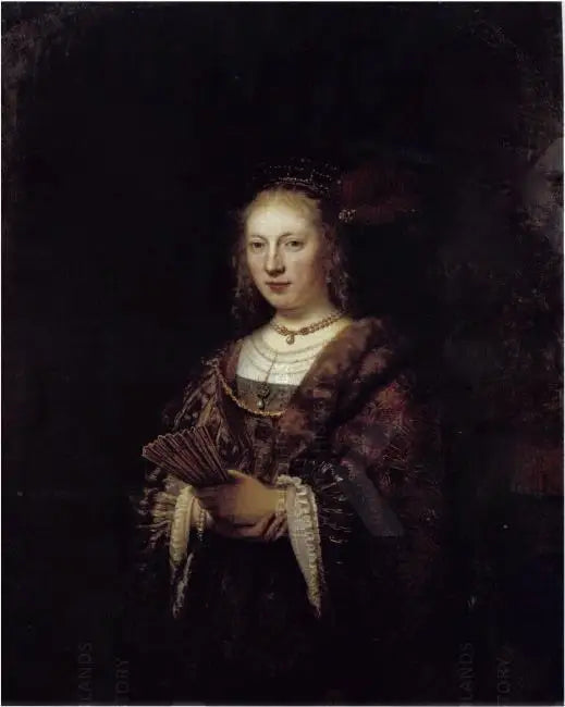 Bir Fanuslu Kadın Portresi - Rembrandt