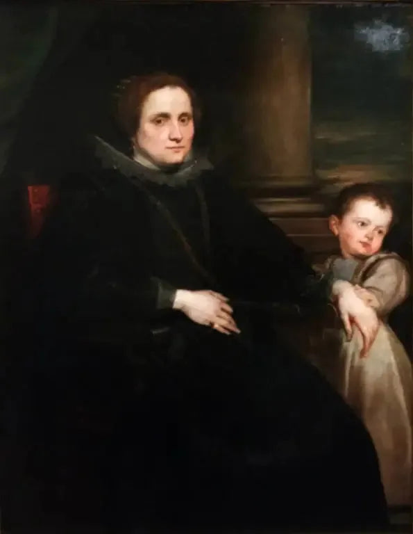 Gênesli bir kadının ve çocuğun portresi - Antoine van Dyck