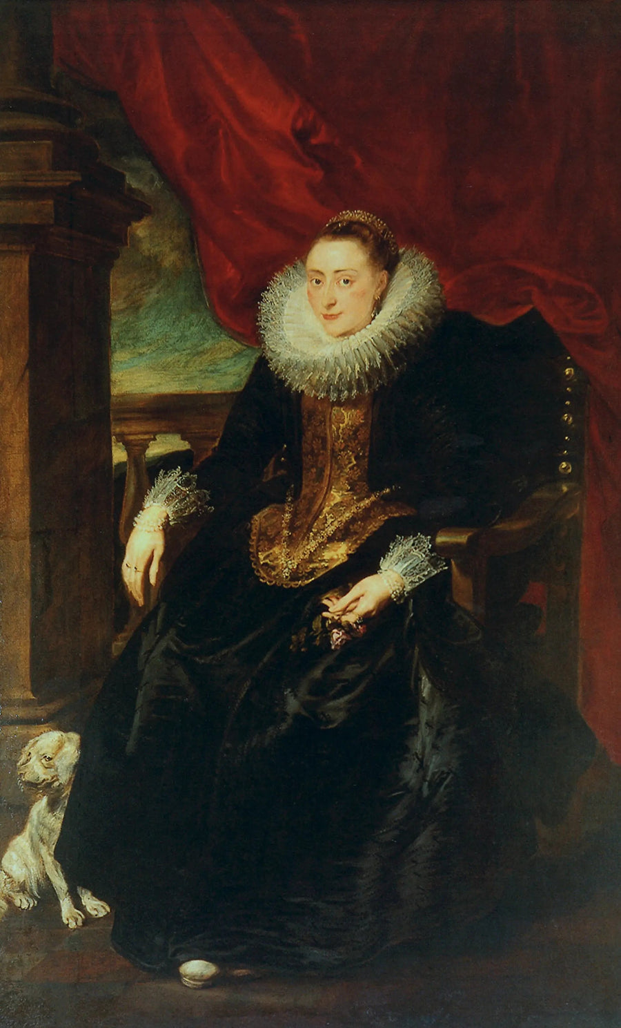 Vinck/Vincque Ailesinden Bir Kadının Portresi - Antoine van Dyck