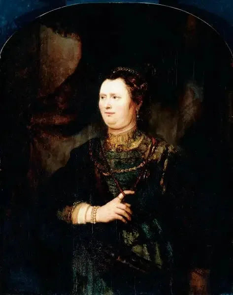 Askeri kıyafet içinde bir kadının portresi - Rembrandt