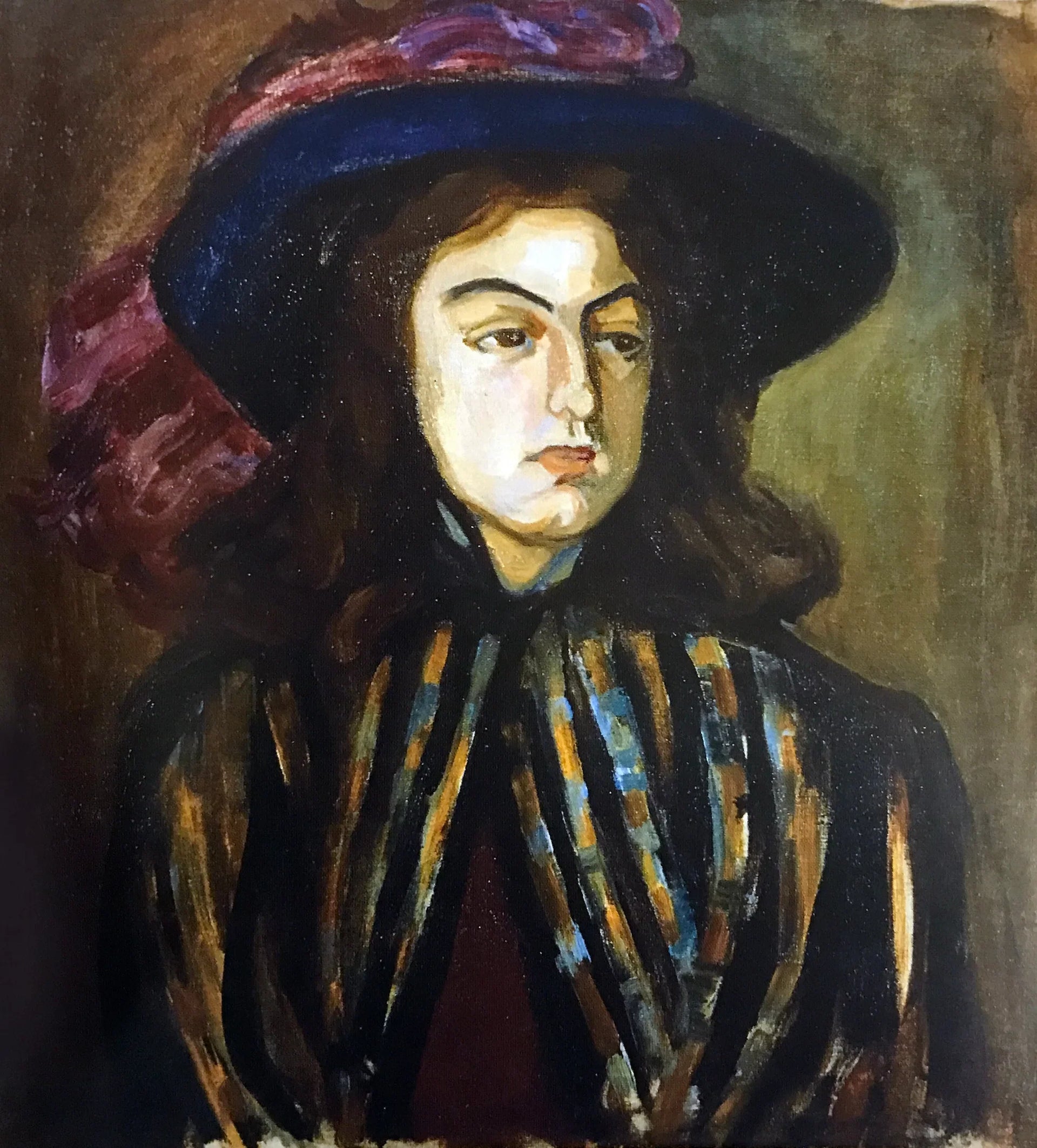 Portrait d'une femme - Olga Rozanova image 1 copie de tableau peinte à la main