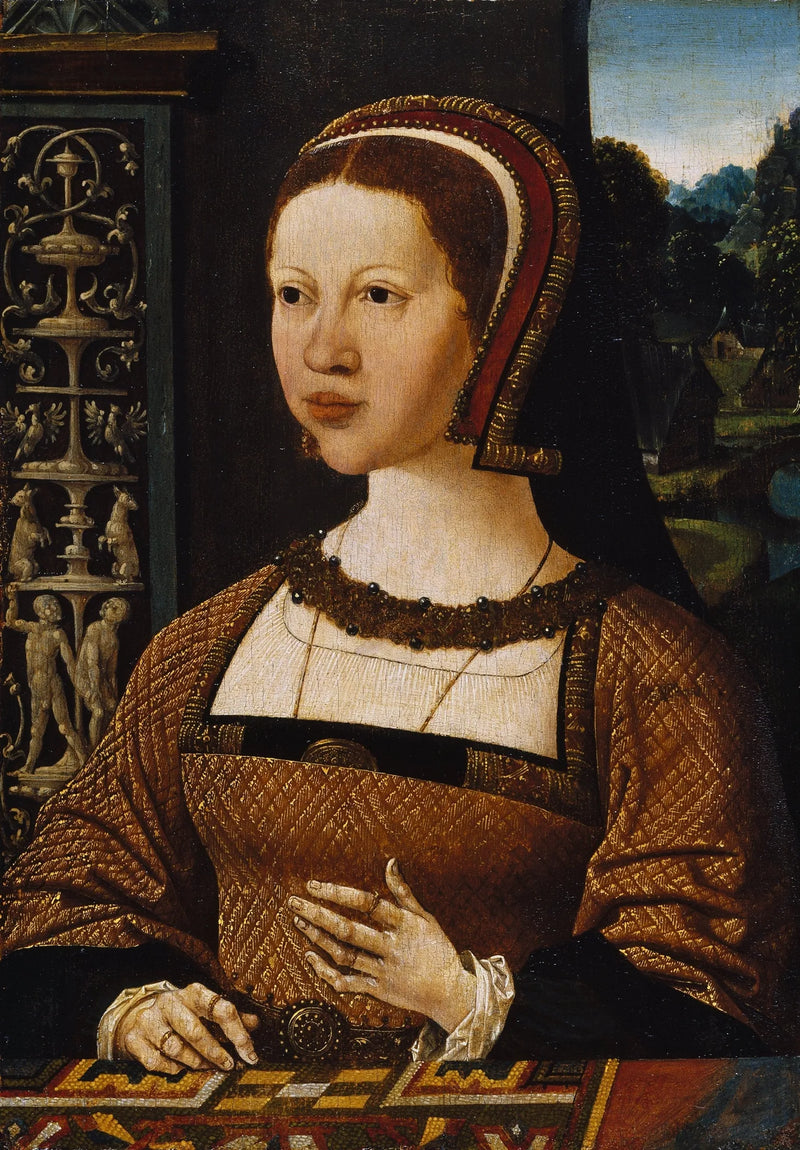 Bir Kadının Portresi, Belki Elisabeth Danimarka - Jacob Cornelisz van Oostsanen