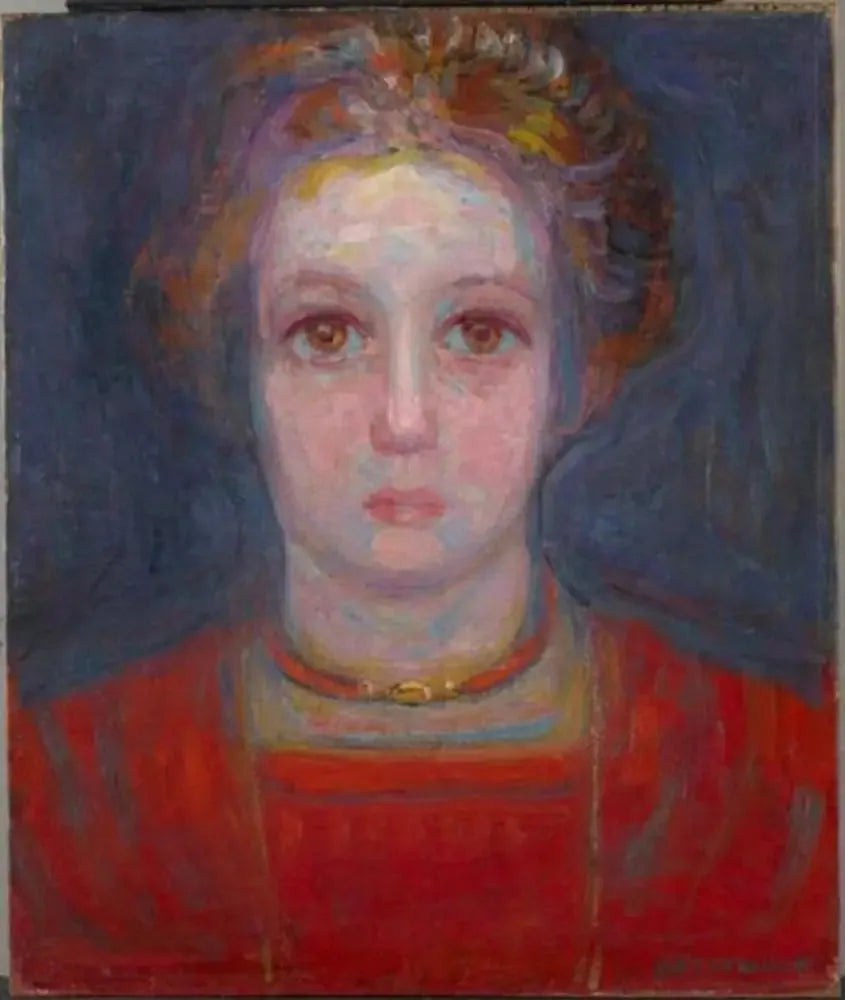 Kırmızı Elbiseli Bir Kız Portresi - Piet Mondrian