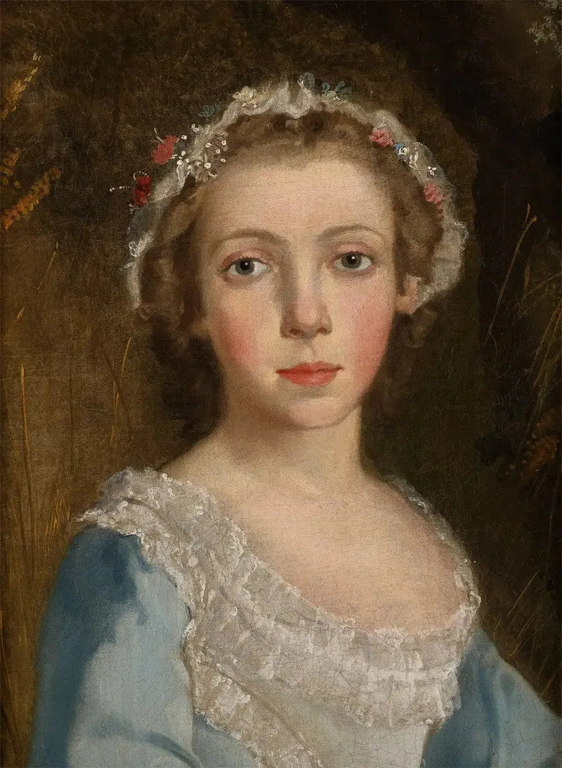 Bir Kızın Portresi (« Bir Erkek ve Bir Kızın Portresi »nin Parçası) - Thomas Gainsborough