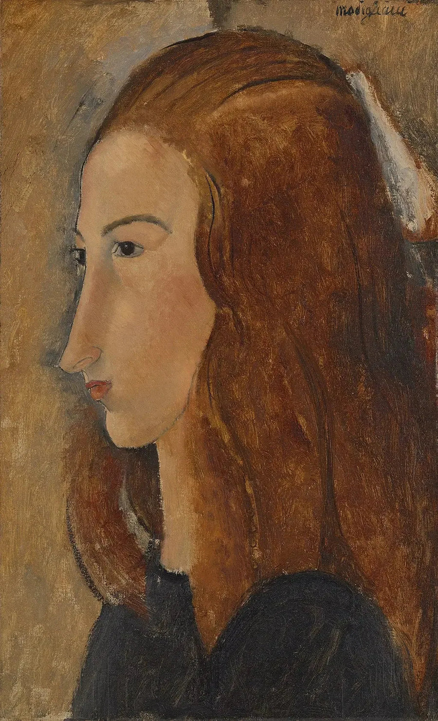 Genç Bir Kadın Portresi - Amedeo Modigliani