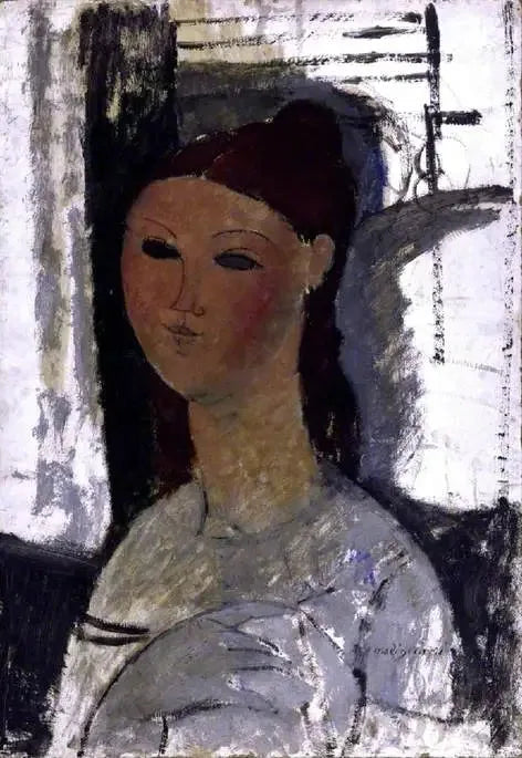 Genç bir kadının portresi, oturmuş - Amedeo Modigliani