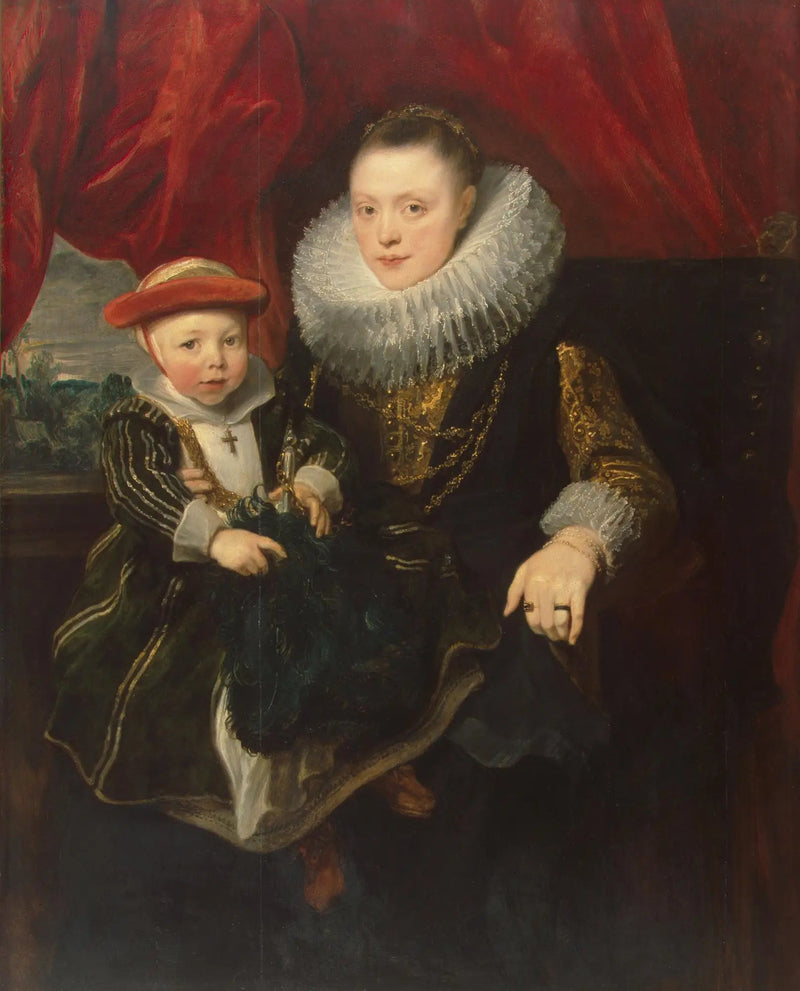Genç bir kadının ve çocuğun portresi - Antoine van Dyck