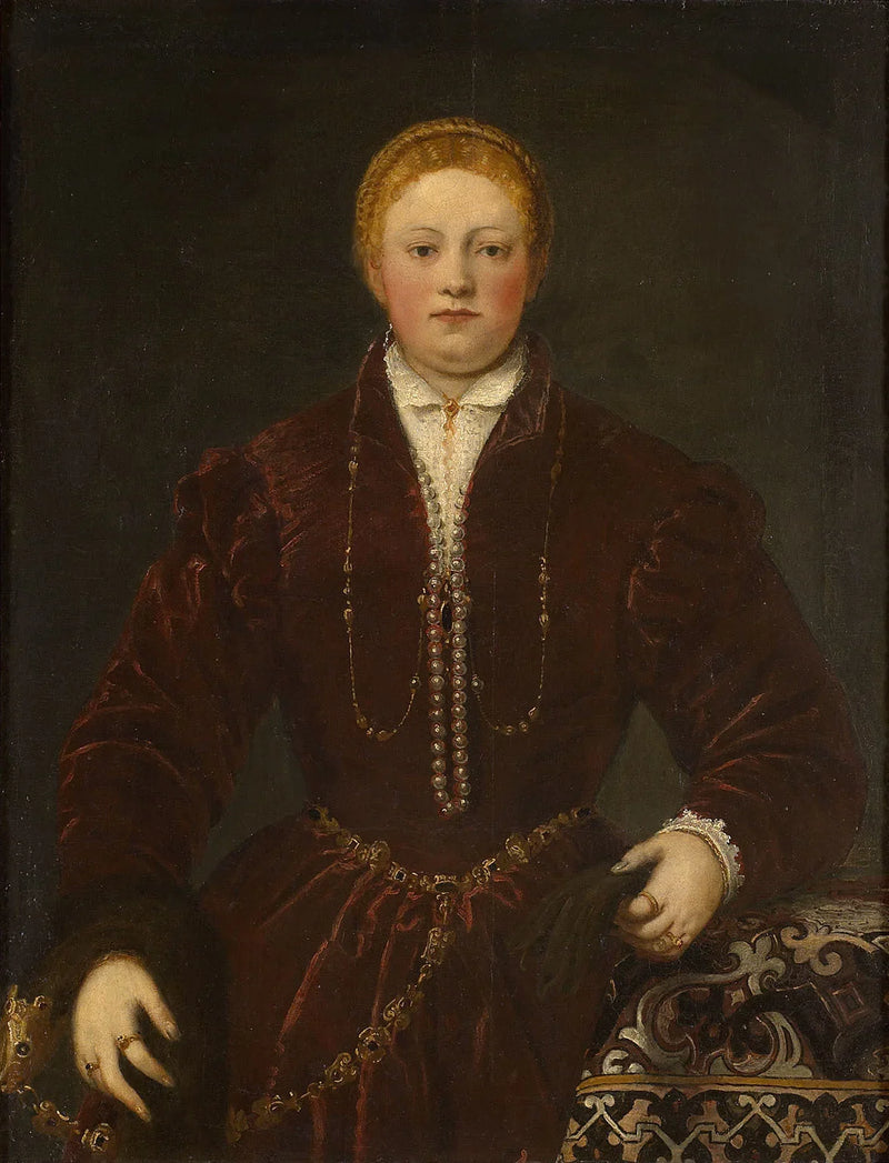 Genç Bir Kadının Portresi - Jacopo Tintoretto