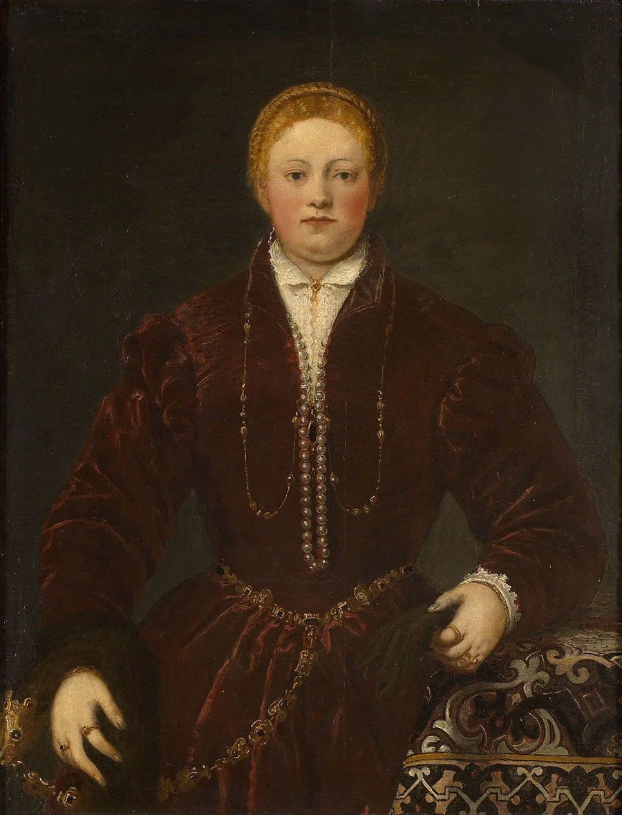 Genç Bir Kadının Portresi - Jacopo Tintoretto
