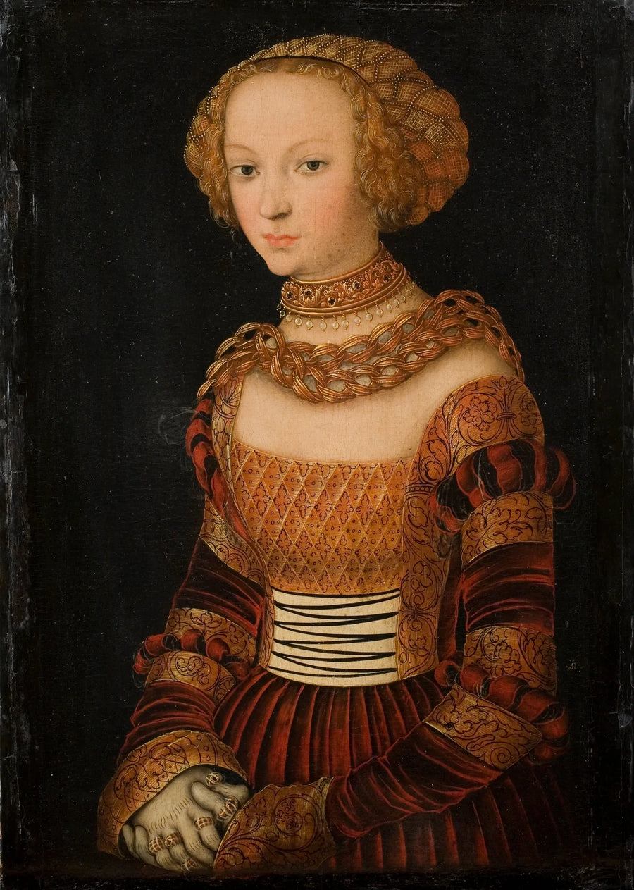Genç bir kadının portresi. Saxe Prensesi Émilie ? - Lucas Cranach the Elder