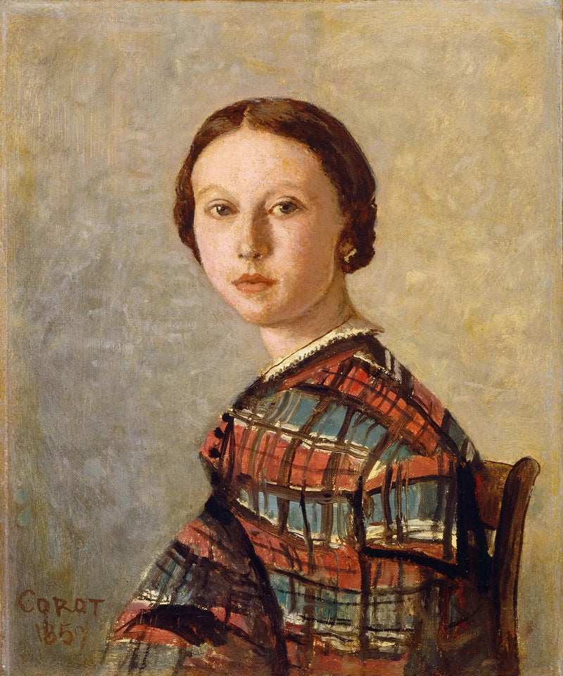Genç Bir Kızın Portresi - Jean-Baptiste Camille Corot