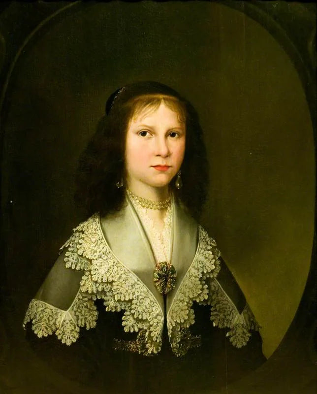 Dantel Yaka Takmış Genç Kız Portresi - Gerrit van Honthorst