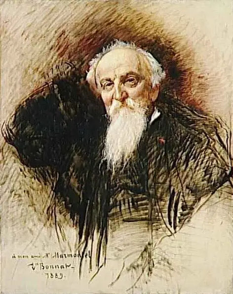 Antoine François Marmontel (1816-1898), Fransız piyanist, besteci ve müzikolog portresi - Léon Bonnat