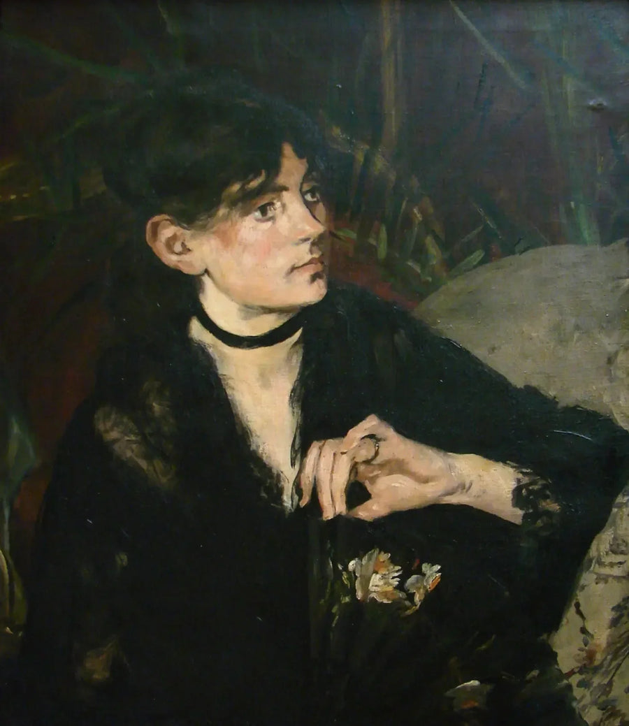 Berthe Morisot'un Fanlı Portresi - Édouard Manet