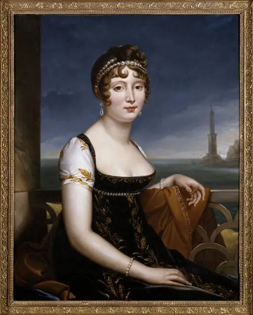 Caroline Murat Portresi Napoli Körfezi Önünde - François Gérard