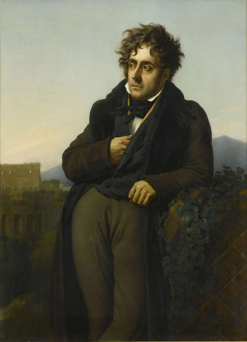 Chateaubriand'ın Roma kalıntıları üzerinde meditasyon yaptığı portre - Anne-Louis Girodet