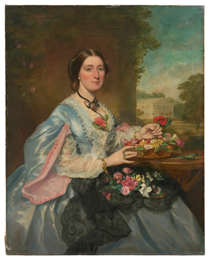 Parkta Bir Hanımefendi Portresi - Franz Xaver Winterhalter