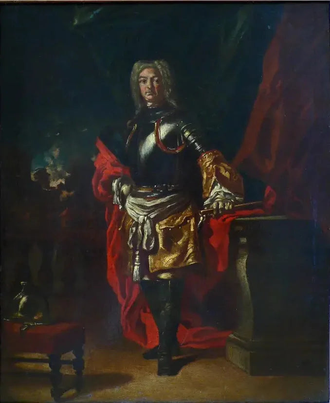 Diego d'Aragona Pignatelli'nin üniformasında general süvari portresi - Francesco Solimena