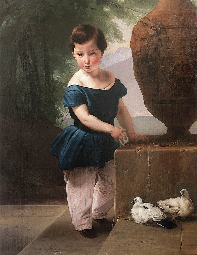 Don Giulio Vigoni çocuk portresi - Francesco Hayez