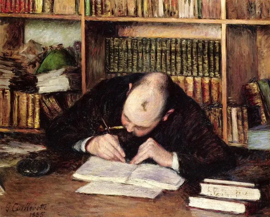 Émile-Jean Fontaine Portresi, kütüphaneci - Gustave Caillebotte